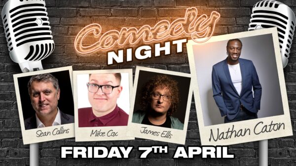 A great night of Stand-up Comedy awaits at The Attic's Southampton Comedy Club: Nathan Caton, Sean Collins, Mike Cox & James Ellis